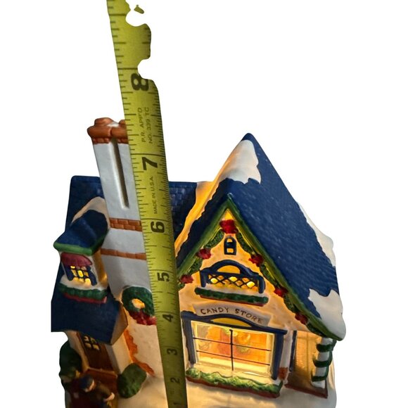 Vintage Trim A Home Christmas Village Candy Store New Cord & Lamp Damaged Box - Picture 5 of 11